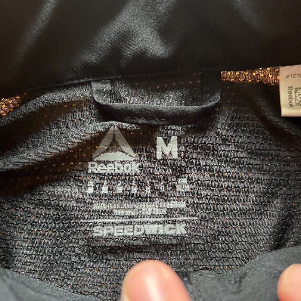 Reebok Speedwick Lightweight Full Zip Jacket Black Men's Size M Running Training - Picture 2 of 10